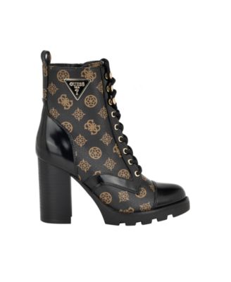 Women's Neadyn Heeled Lug Sole Lace Up Hiker Booties