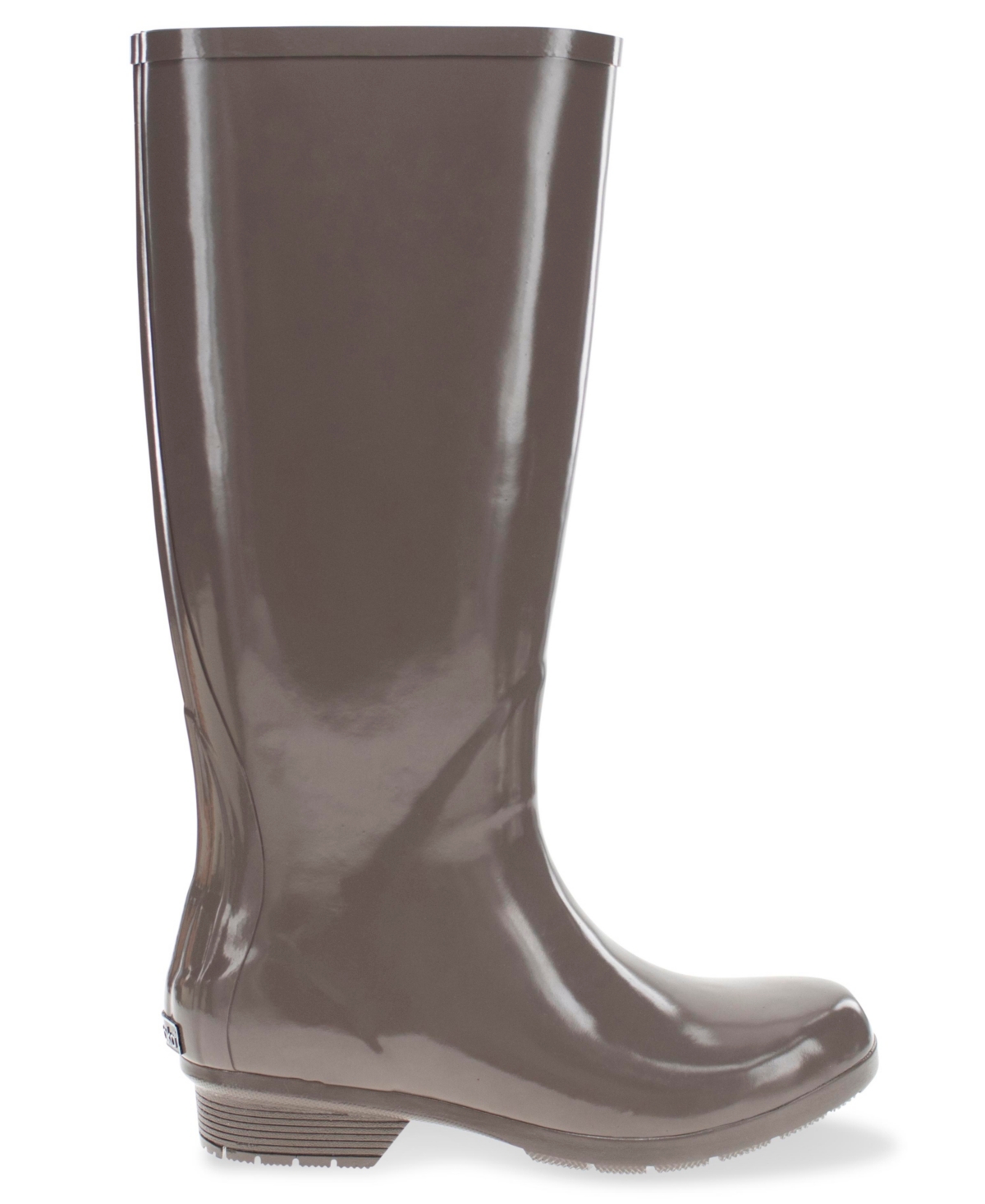 Chooka Polished Waterproof Tall Rain Boot In Dark Taupe