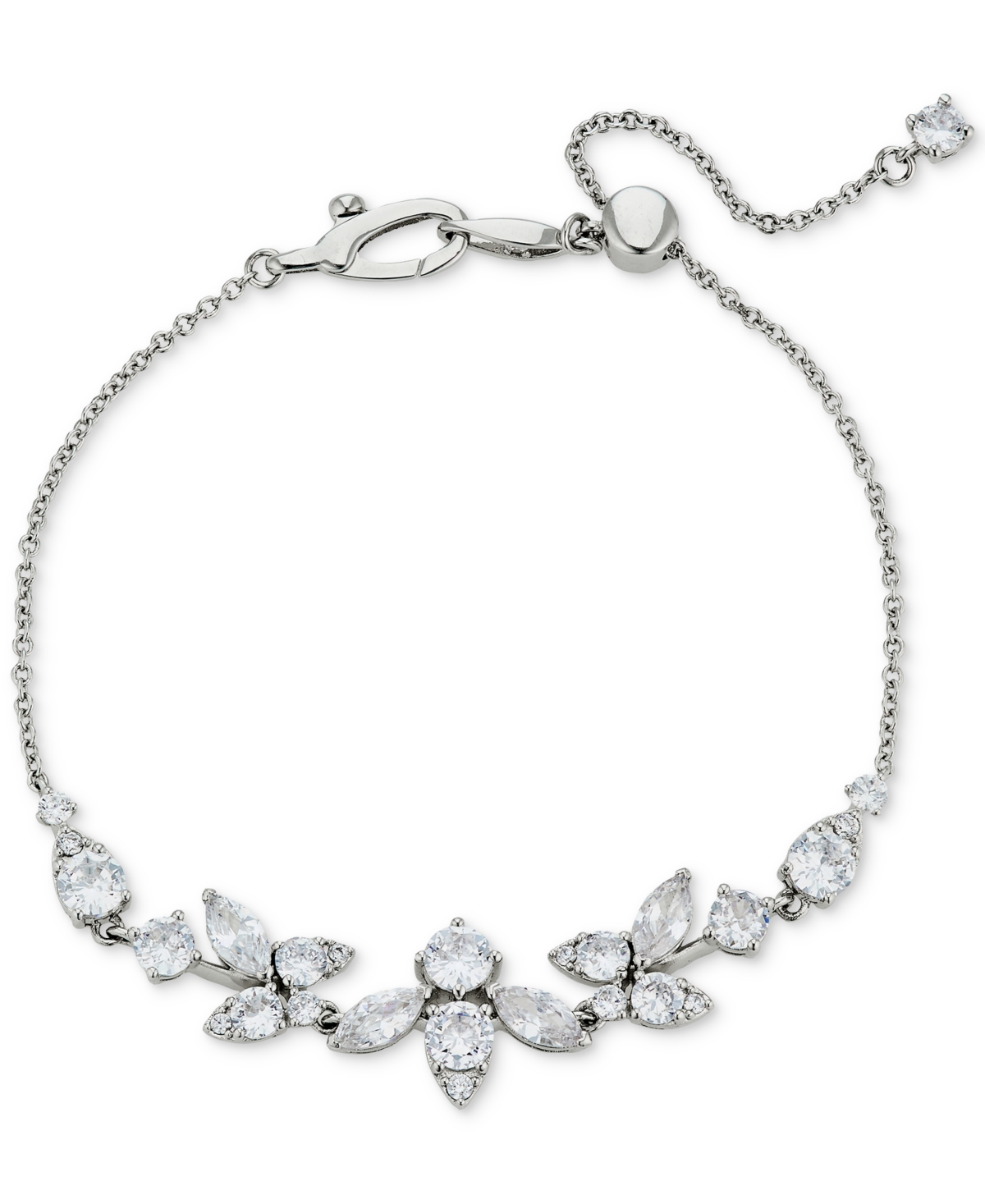 Eliot Danori Silver-tone Cubic Zirconia Slider Bracelet, Created