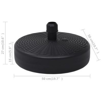 Umbrella Base Black HDPE Plastic Medium Durable Umbrella Base