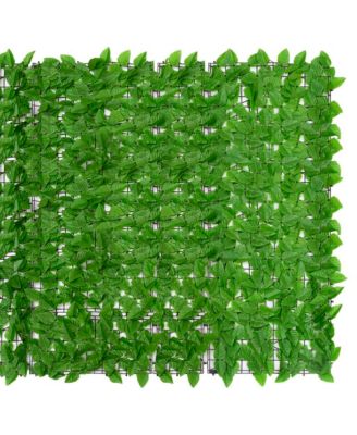 Balcony Screen with Green Leaves 118.1"x59.1"
