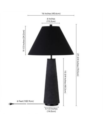 Ingalls 28" Tall Monochrome Table Lamp with Linen Shade