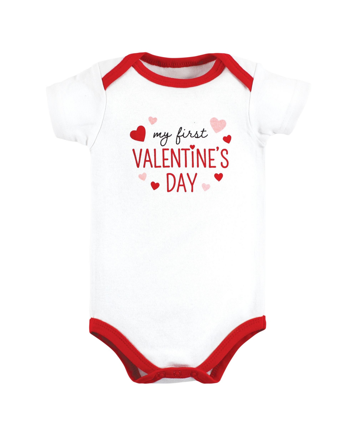 Hudson Baby Unisex Baby Cotton Bodysuits, 3-Pack - Girl first valentine easter