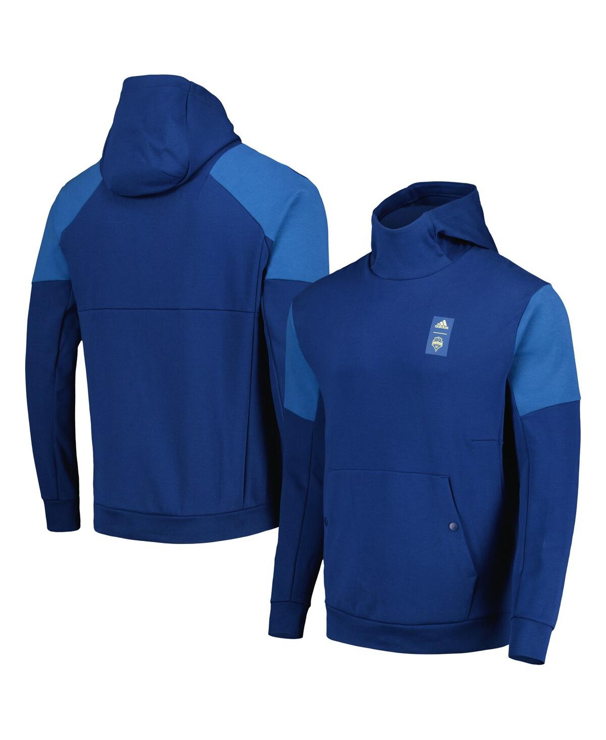 Shop Adidas Originals Men's Adidas Blue Seattle Sounders Fc 2023 Player Travel Pullover Hoodie