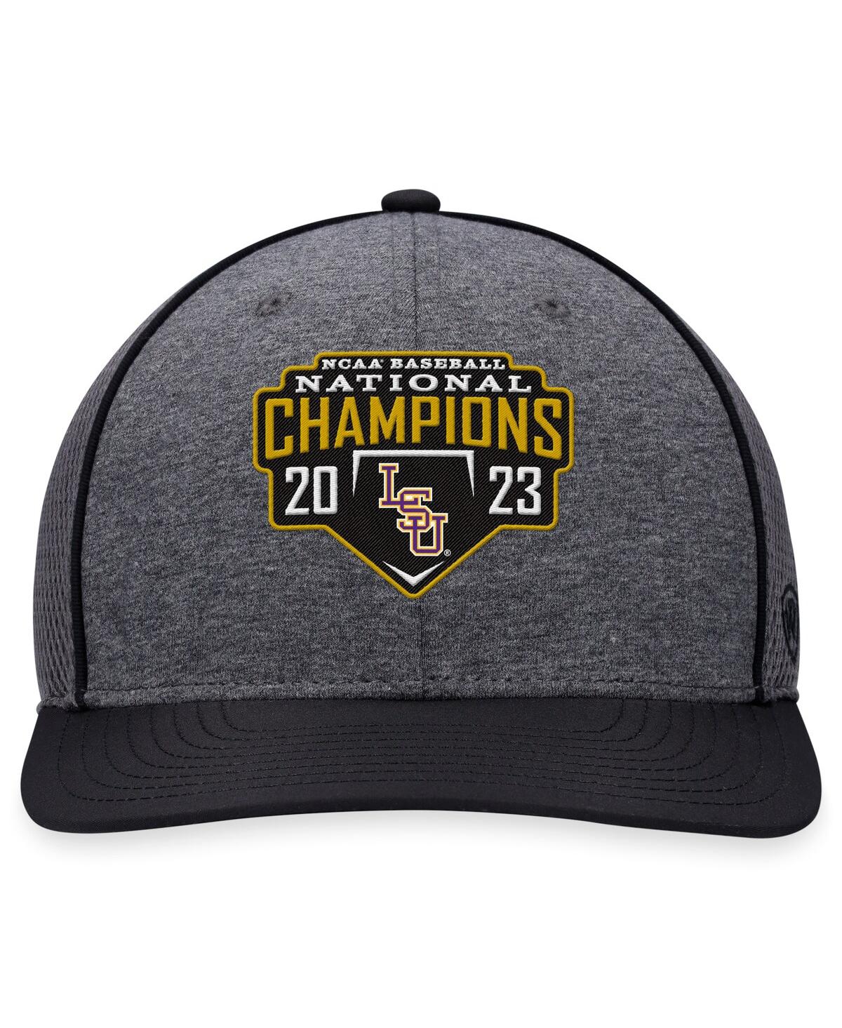Shop Top Of The World Men's And Women's  Charcoal Lsu Tigers 2023 Ncaa Men's Baseball College World Series In Charcoal,heather Black