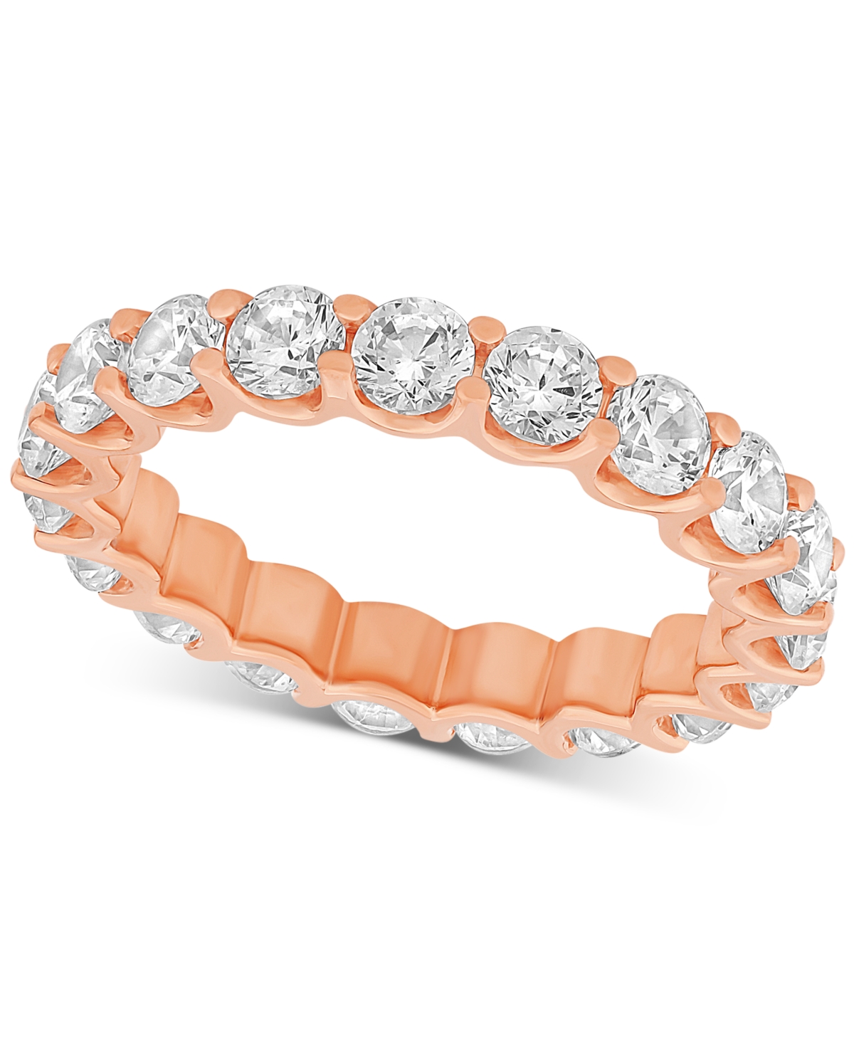 Macy's Diamond Eternity Band (4 Ct. T.w.) In Platinum Or 14k Gold In Rose Gold