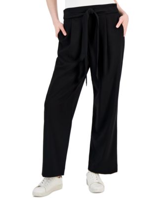 Tommy Hilfiger - Women's Solid-Color Tie-Front Ankle Pants