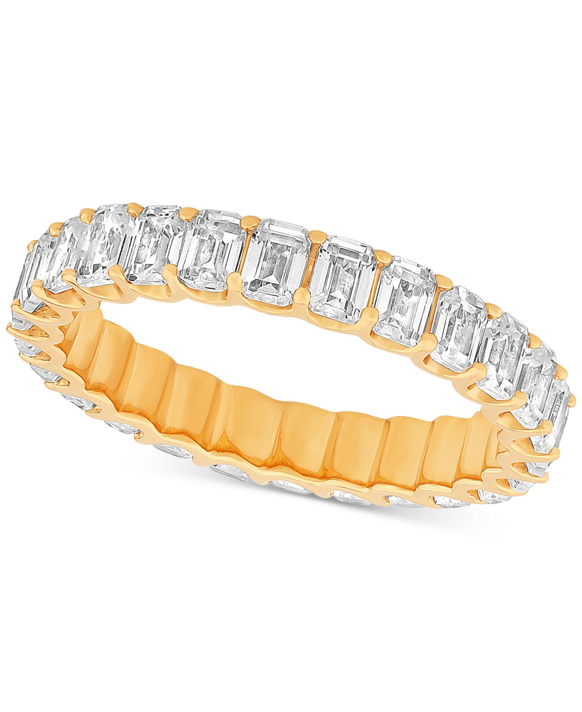 Macy's Diamond Emerald-cut Eternity Band (2 Ct. T.w.) In Platinum Or 14k Gold In Yellow Gold