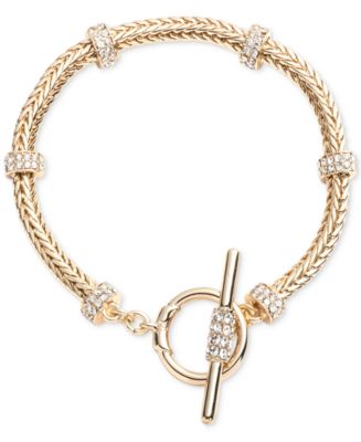 Lauren Ralph Lauren ★【ブレスレット】Crystal Roundelle Lauren Ralph Lauren Two Tone Crystal Roundelle Herringbone