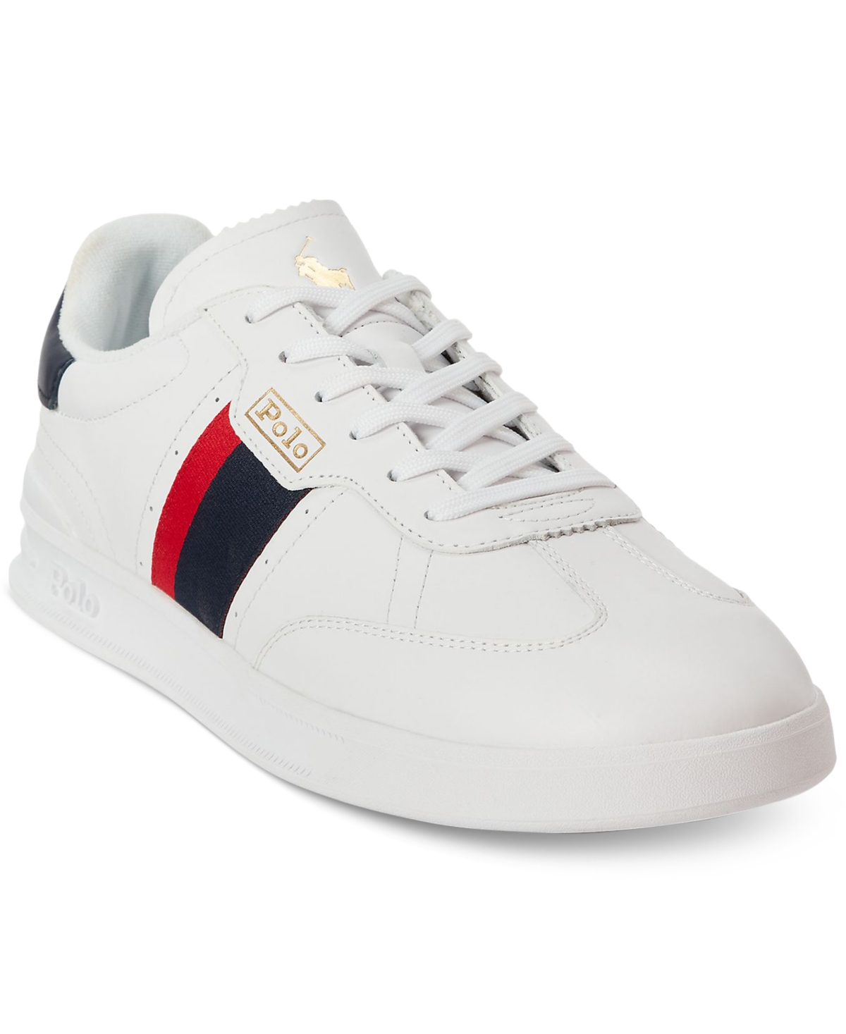 Polo Ralph Lauren Men's Heritage Aera Lace-up Sneakers In White,red,blue