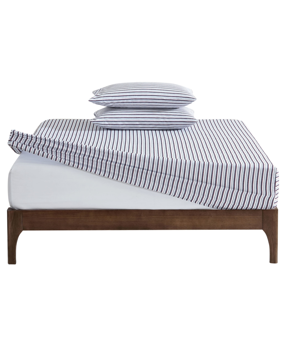Nautica Closeout!  Microfiber 3 Piece Sheet Set, Queen In Aevery Stripe