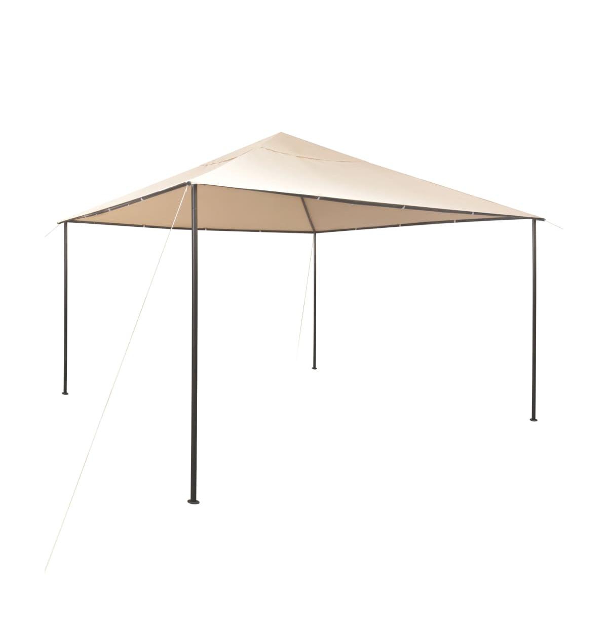 Gazebo Pavilion Tent Canopy 157.5"x157.5" Steel Beige - Beige/khaki