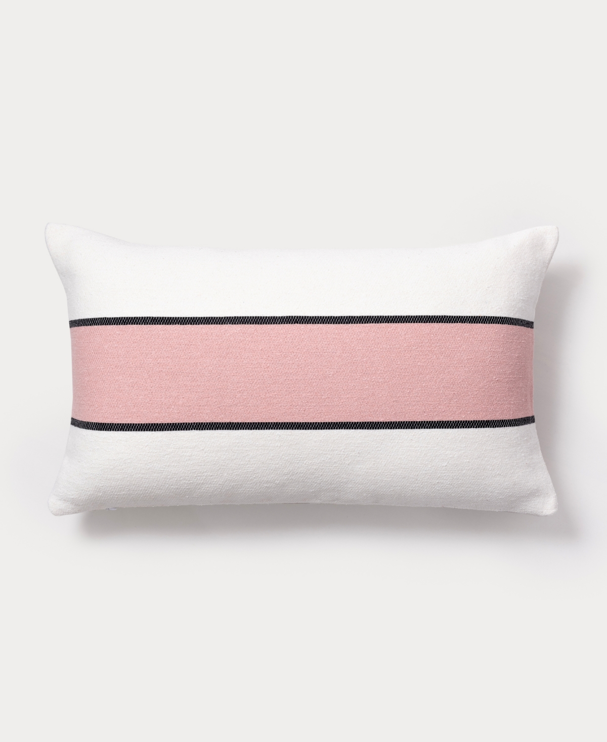 Brooks Brothers Striped Color Blocked Decorative Cotton Pillow Bedding In Blush