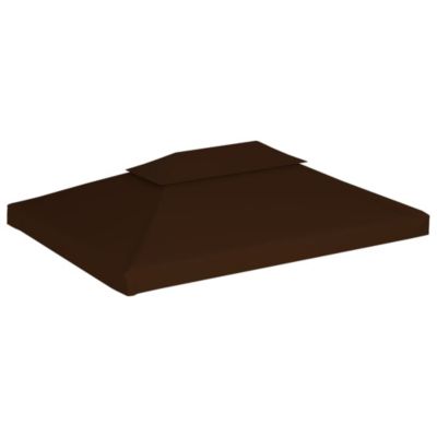 2-Tier Gazebo Top Cover 9.1 oz/yd² 13.1'x9.8' Brown