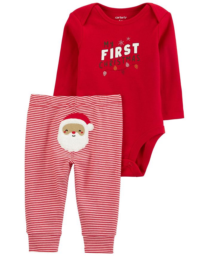 Carter's Baby Boys and Baby Girls My First Christmas Bodysuit and Pants, 2 Piece Set Macy's