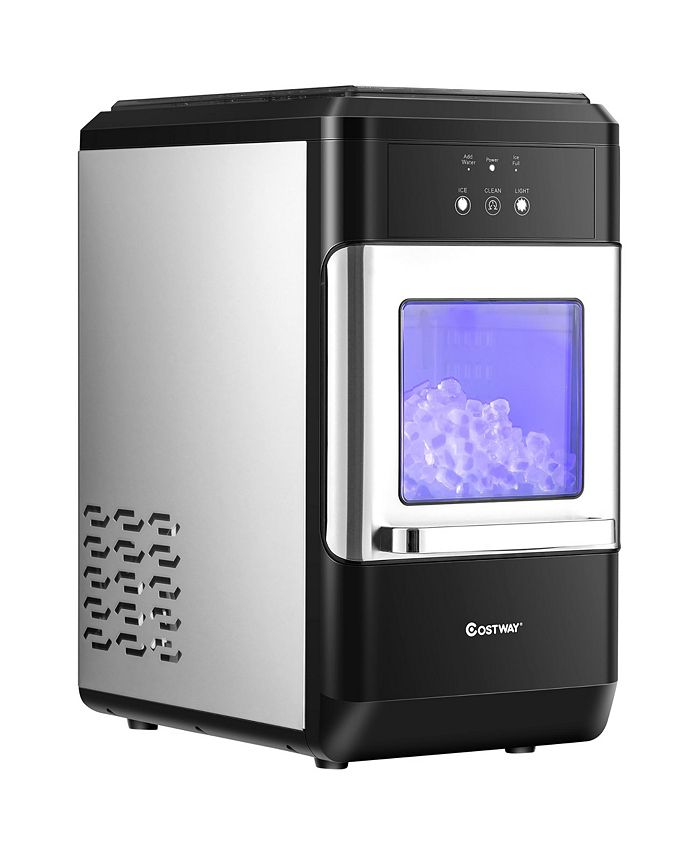 Costway Nugget Ice Maker Countertop 44lbs Per Day w/Ice Scoop and Self