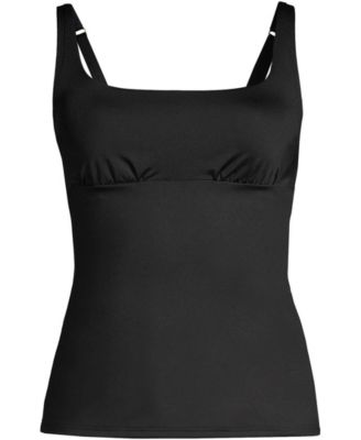 Women's Square Neck Underwire Tankini Swimsuit Top Adjustable Straps
