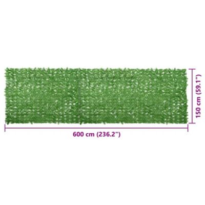 Balcony Screen Green Polyethylene 236.2 x 59.1 in Durable