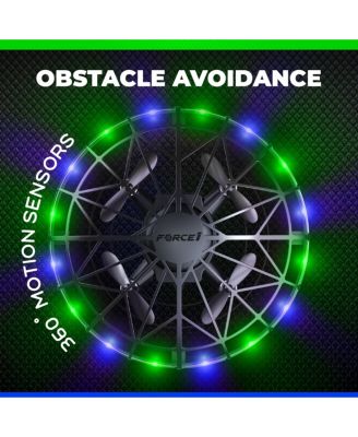 Scoot LED Hand Operated Drone for Kids or Adults - Green/Blue