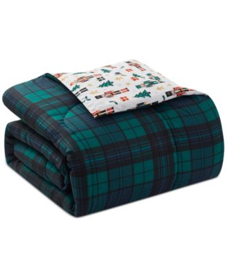 Keeco Holiday Nutcracker 3-Pc. Comforter Set, Created for Macy's