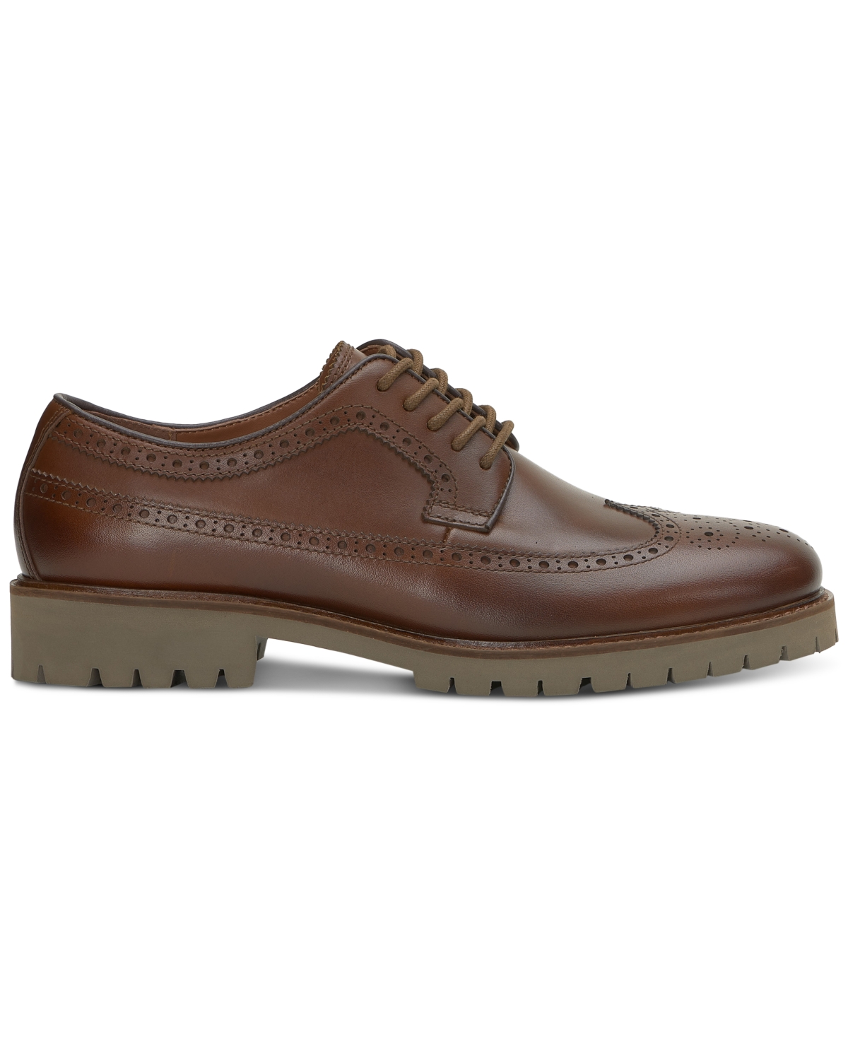 Vince Camuto Men's Kaori Wingtip Dress Shoe -Mocha