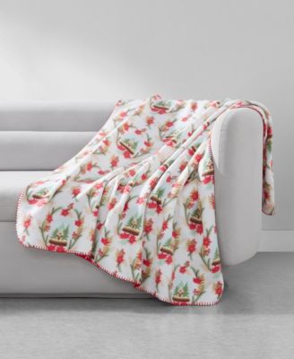 Holiday Printed Fleece Throw, 50