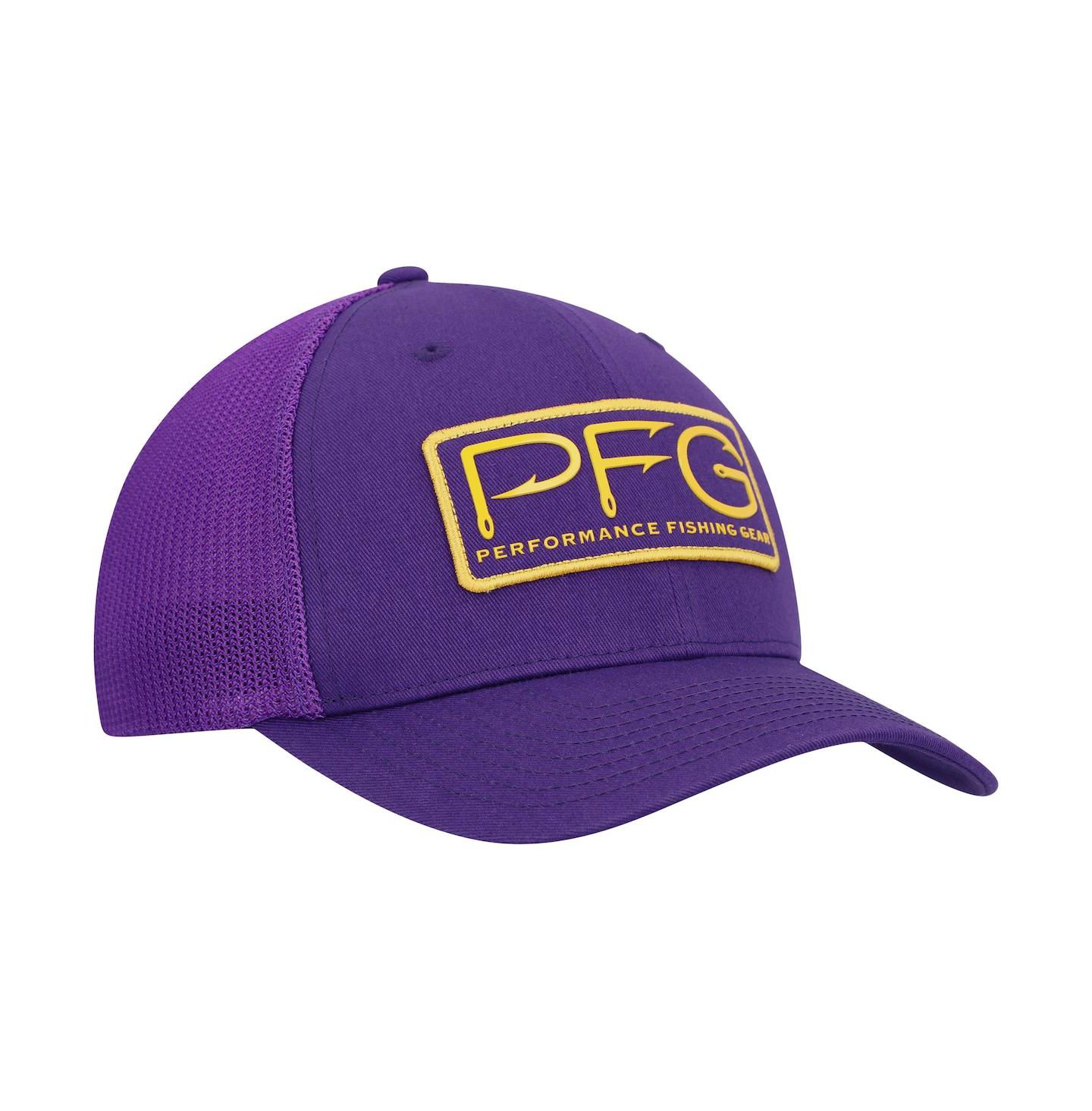 Мужская кепка Columbia Purple LSU Tigers PFG Hooks Flex Hat — фото 4