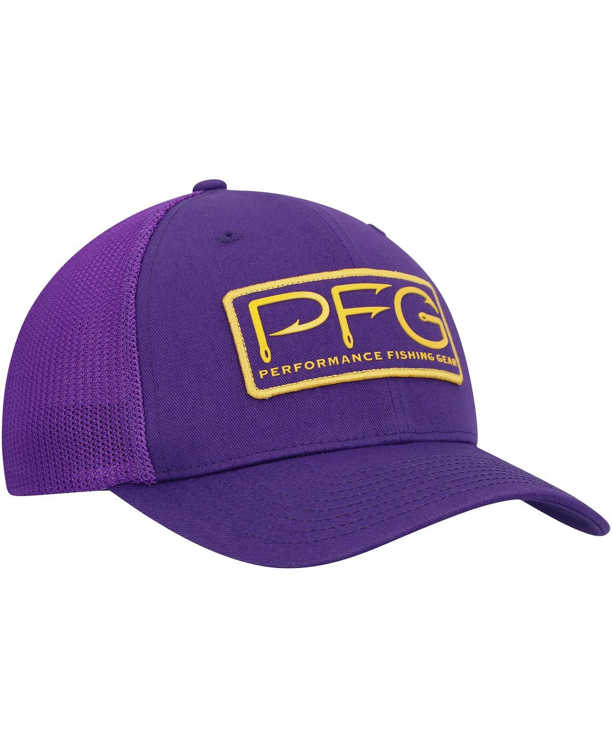 Shop Columbia Men's  Purple Lsu Tigers Pfg Hooks Flex Hat