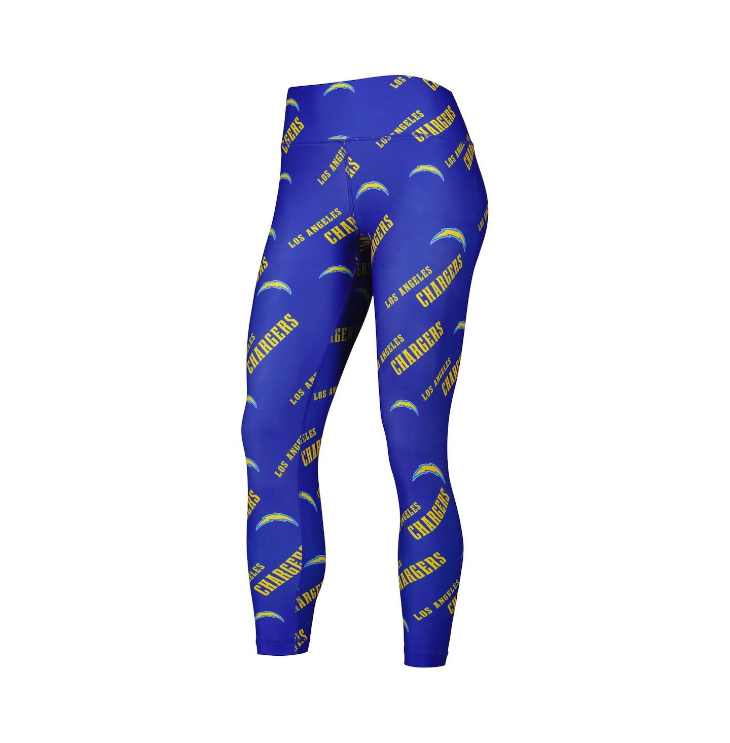 Женские леггинсы Concepts Sport Royal Los Angeles Chargers Breakthrough Allover Print Lounge — фото 3