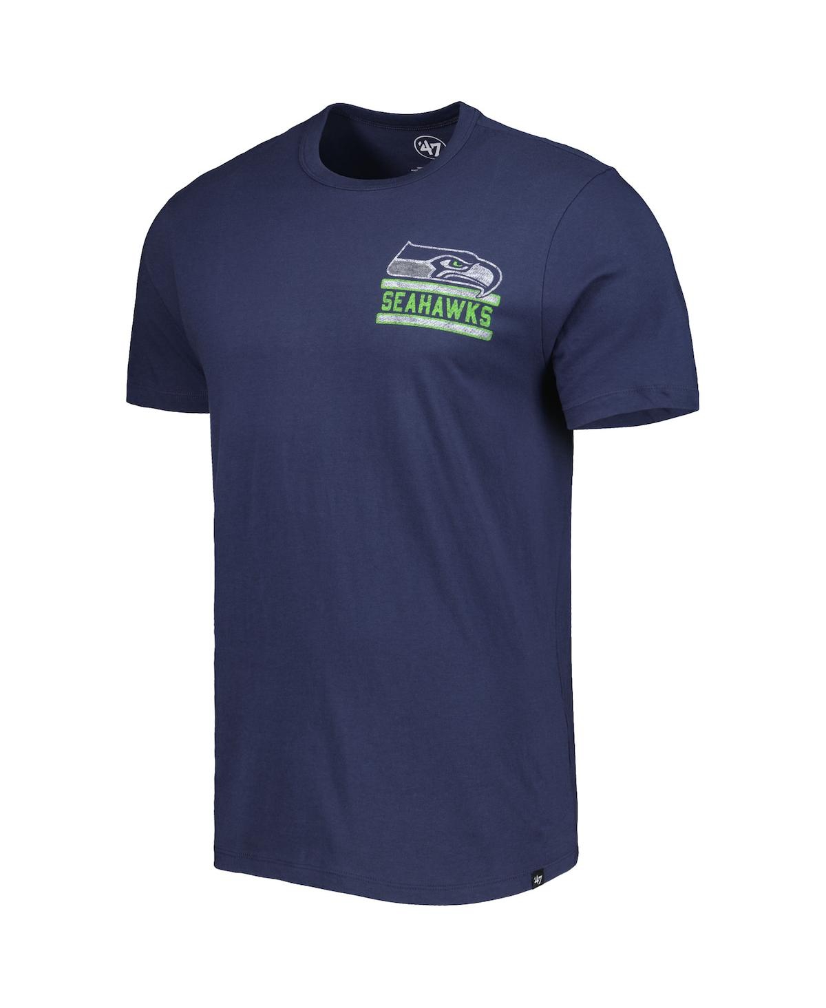 47 Brand Men's ' College Navy Seattle Seahawks Open Field Franklin T-shirt In Navy