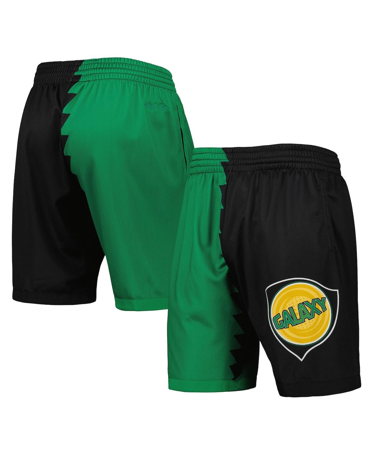 Mitchell & Ness Men's  Green, Black La Galaxy Swingman Shorts In Green,black