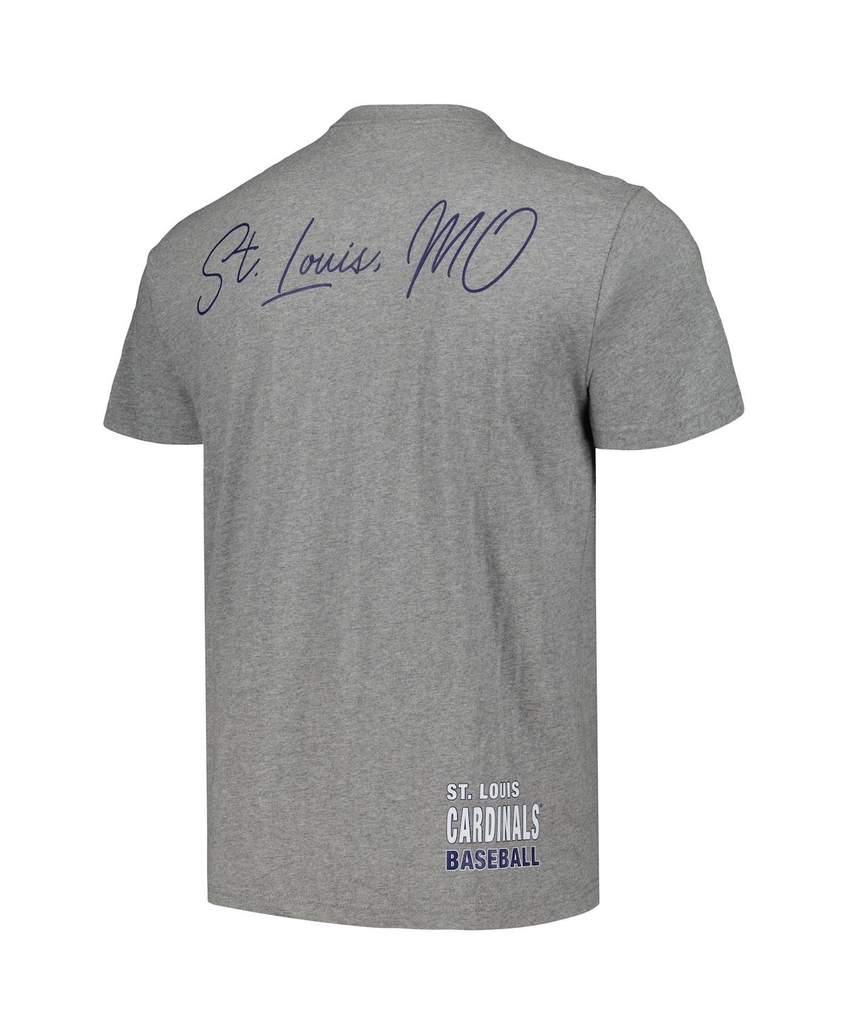 Mitchell & Ness Men's  Heather Gray St. Louis Cardinals Cooperstown Collection City Collection T-shir In Heather Gray