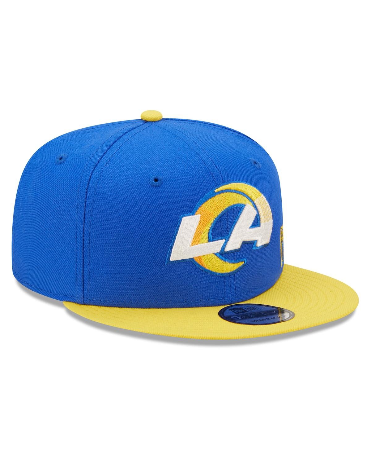 NEW ERA MEN'S NEW ERA ROYAL, GOLD LOS ANGELES RAMS FLAWLESS 9FIFTY SNAPBACK HAT 