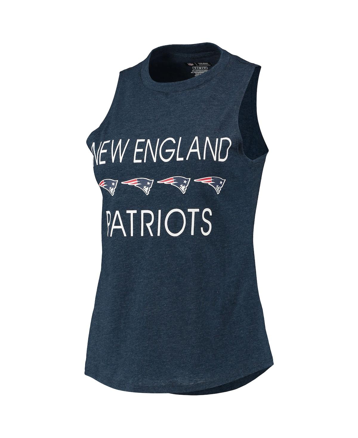 Shop Concepts Sport Women's  Navy, Red New England Patriots Plus Size Meter Tank Top And Pants Sleep Set In Navy,red