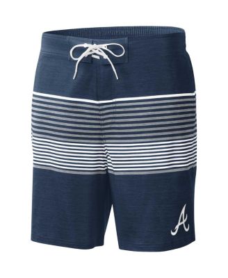 Men's Navy Atlanta Braves Coastline Volley Swim Shorts