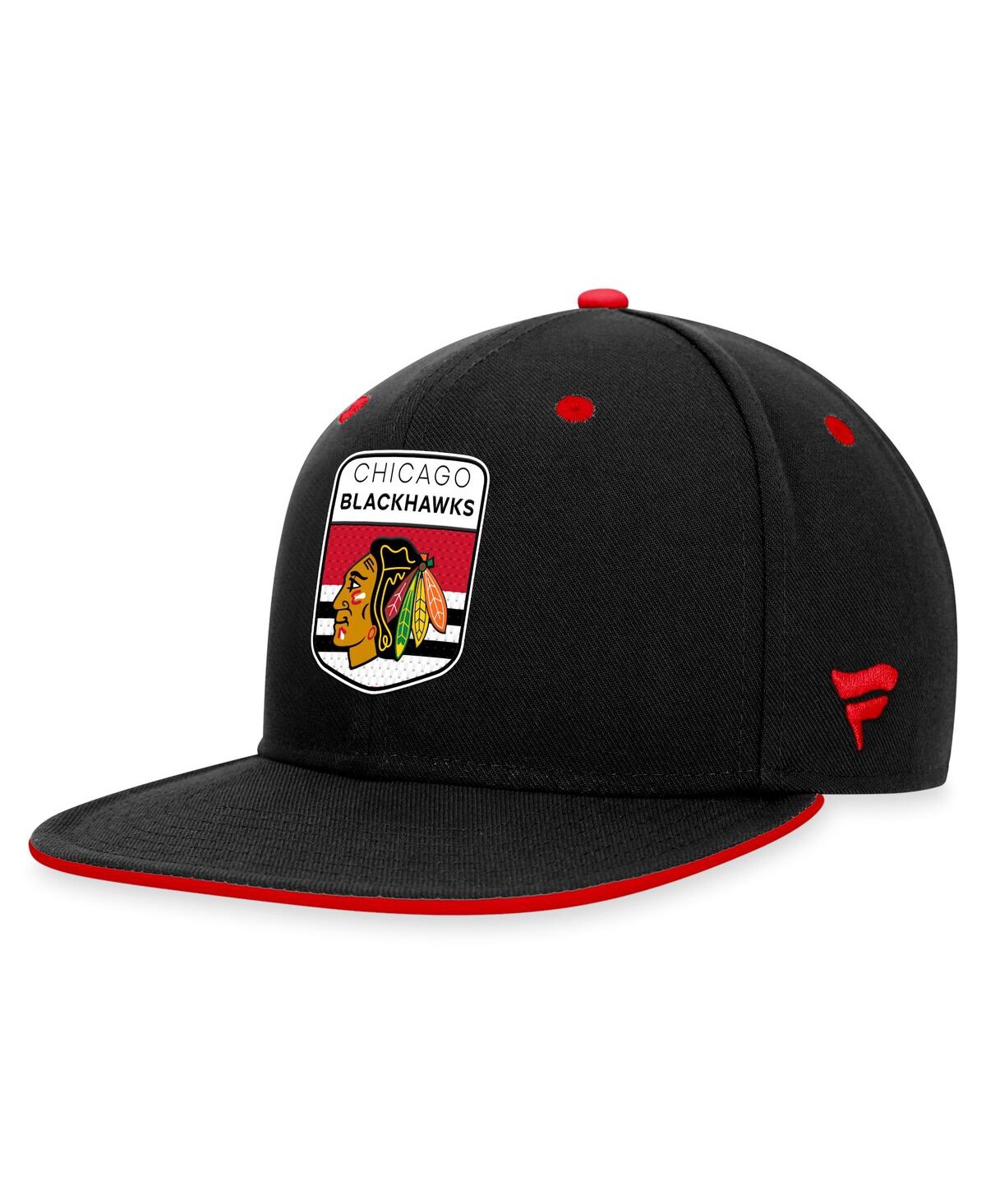 Fanatics Men's  Black Chicago Blackhawks 2023 Nhl Draft Snapback Hat