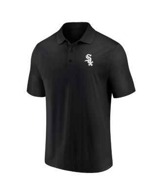Men's Black, Gray Chicago White Sox Dueling Logos Polo Shirt Combo Set
