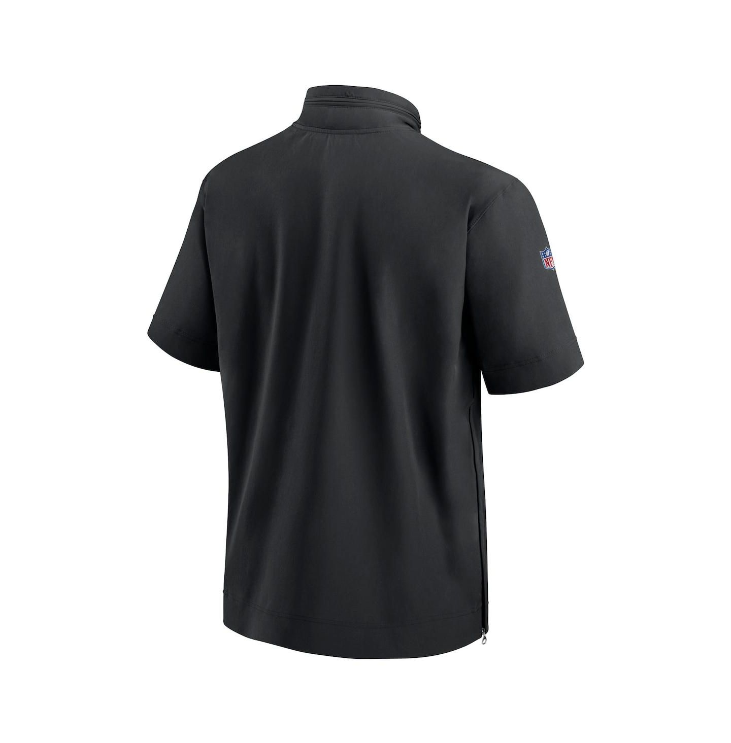 Мужская куртка Nike Black Cincinnati Bengals Sideline Coach Short Sleeve Quarter-Zip — фото 3