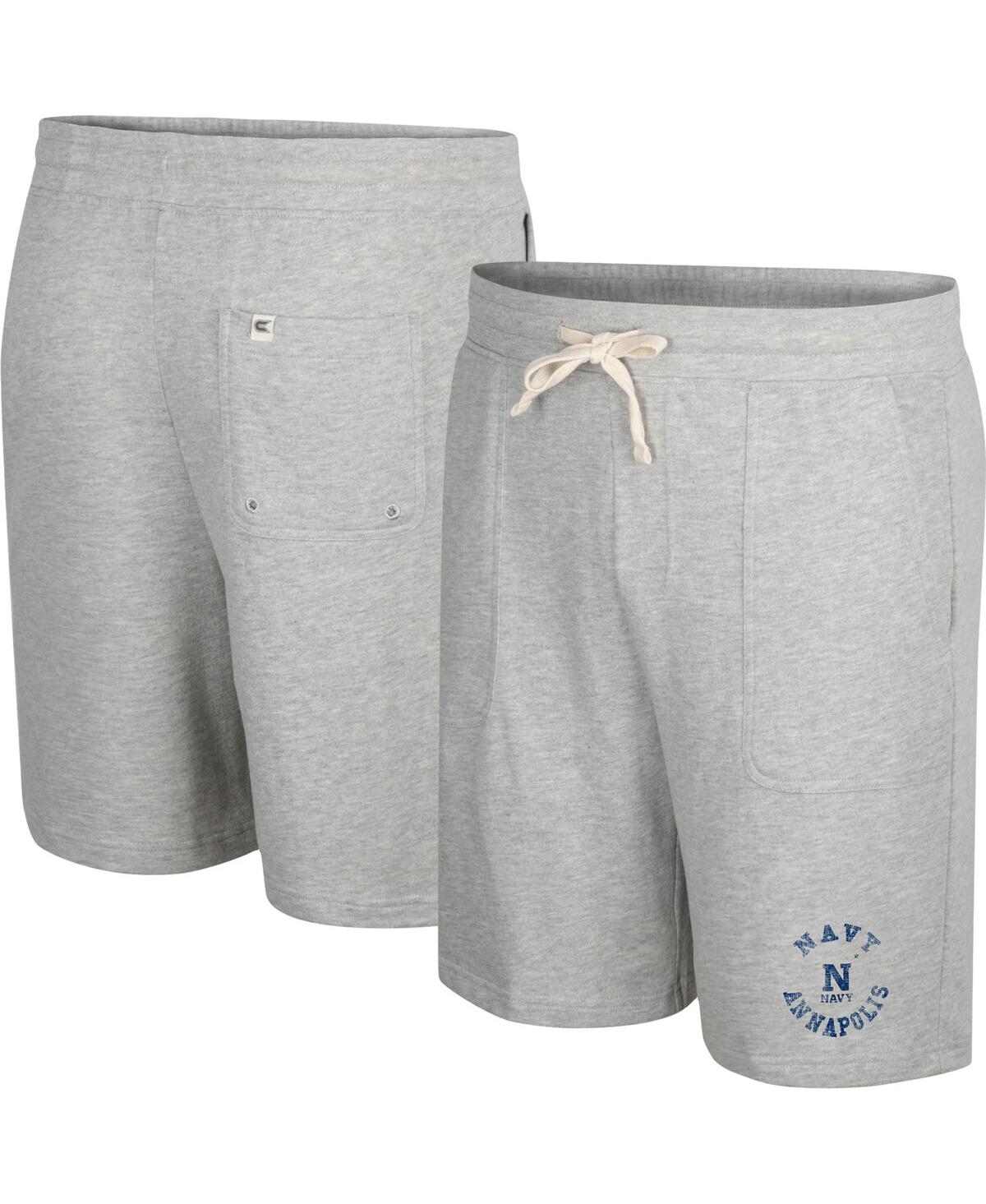 Colosseum Men's  Heather Gray Navy Midshipmen Love To Hear This Terry Shorts
