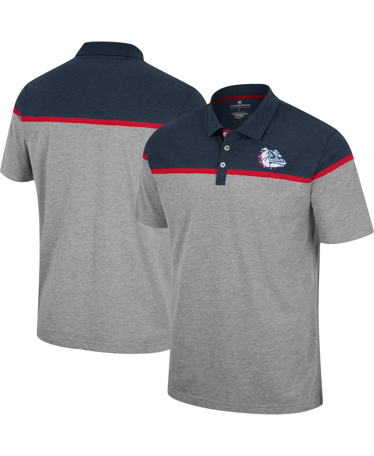 COLOSSEUM MEN'S COLOSSEUM HEATHER GRAY GONZAGA BULLDOGS CHAMBERLAIN POLO SHIRT