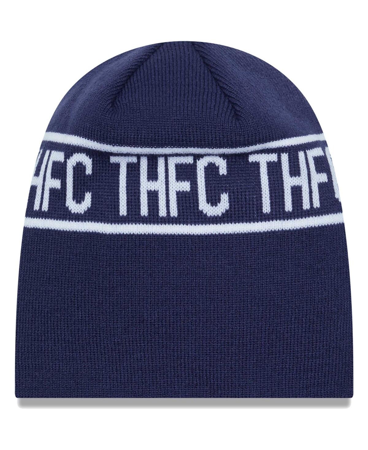 Shop New Era Men's  Navy Tottenham Hotspur Wordmark Skull Knit Hat