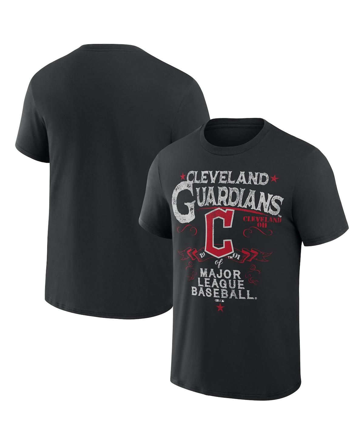 Fanatics Men's Darius Rucker Collection By  Black Cleveland Guardians Beach Splatter T-shirt In Black