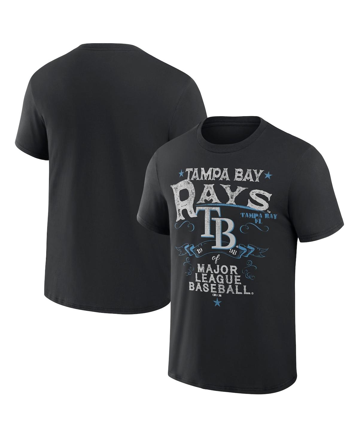Fanatics Men's Darius Rucker Collection By  Black Tampa Bay Rays Beach Splatter T-shirt In Black