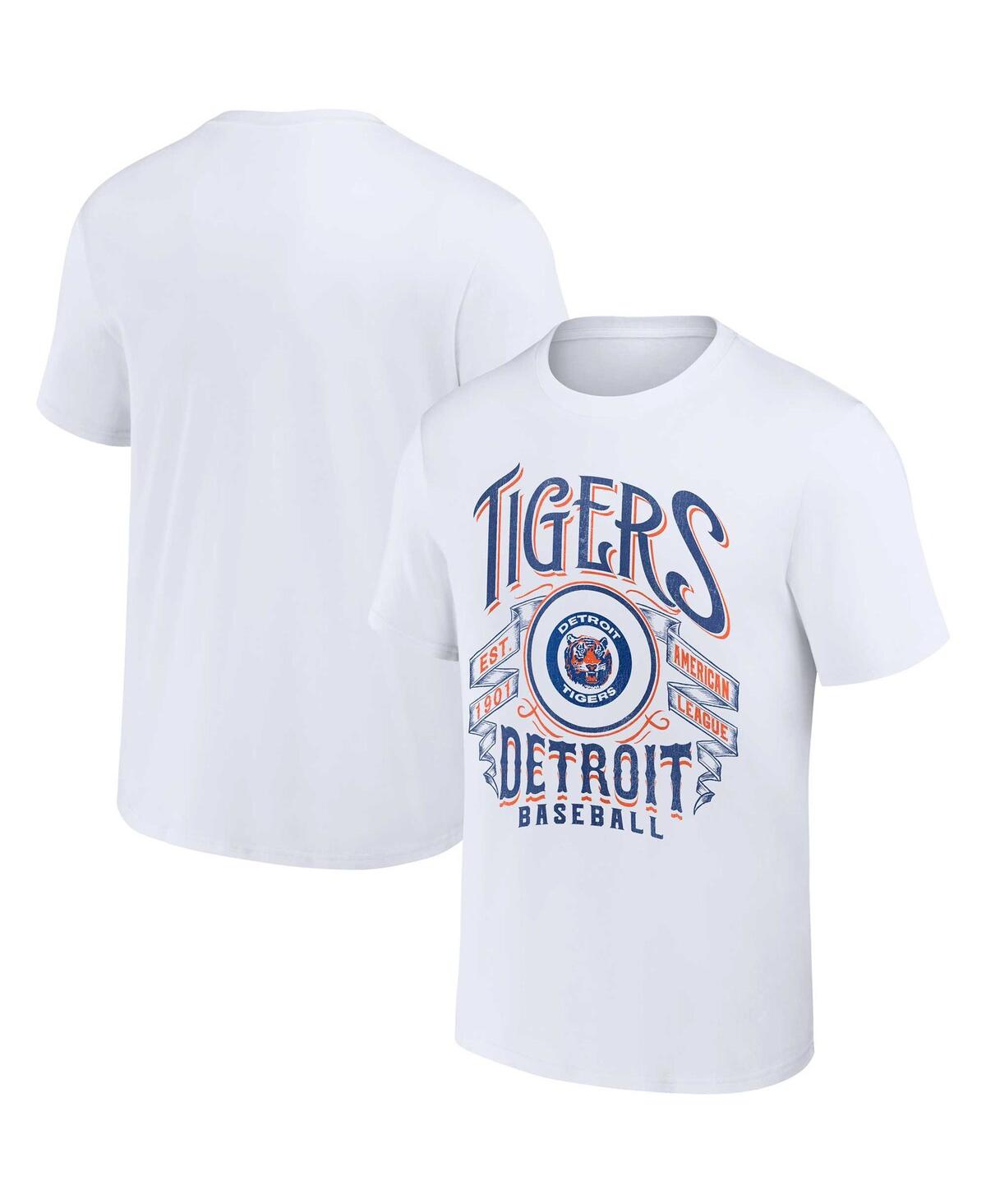 Fanatics Men's Darius Rucker Collection By  White Detroit Tigers Distressed Rock T-shirt
