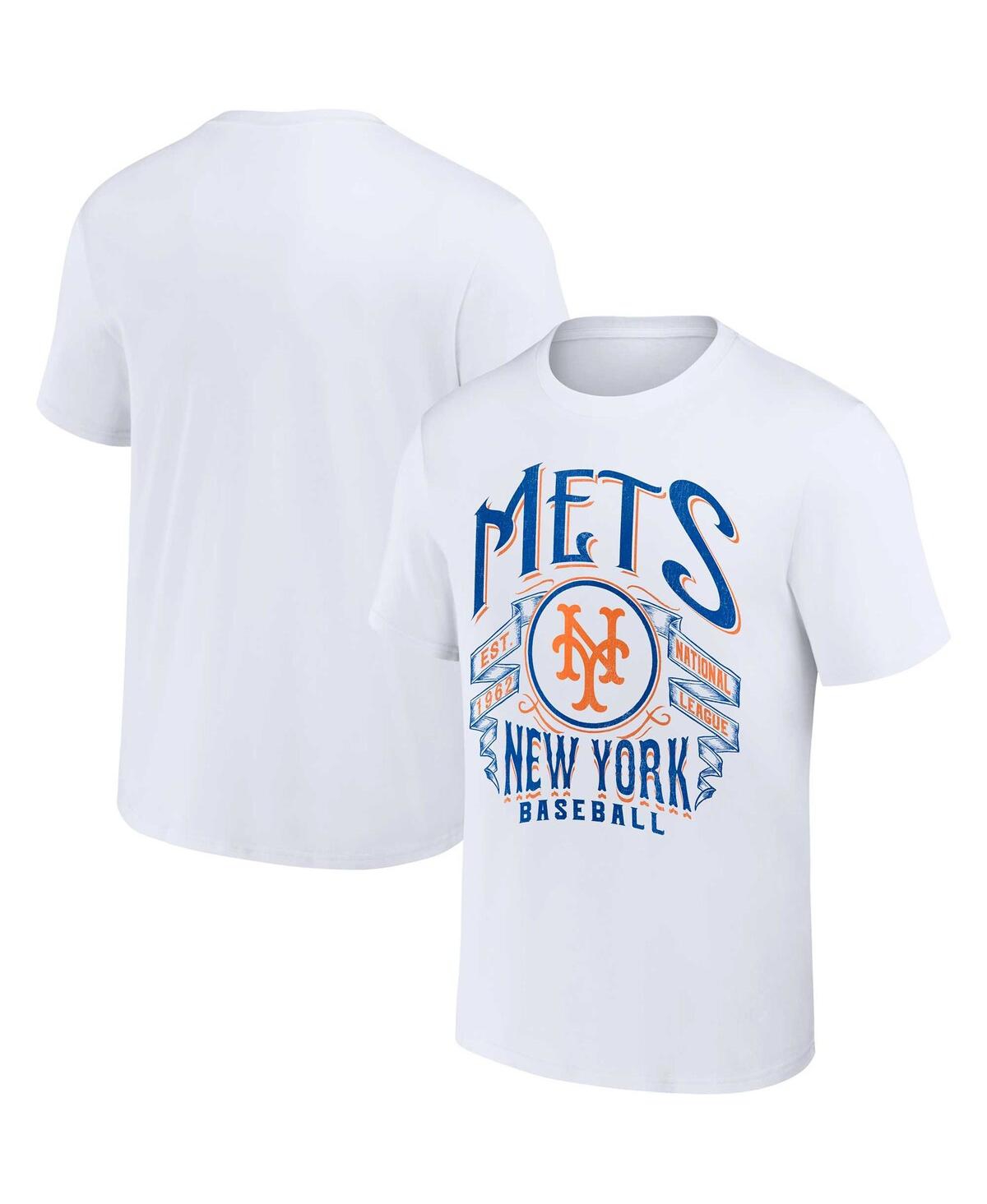 Fanatics Men's Darius Rucker Collection By  White New York Mets Distressed Rock T-shirt