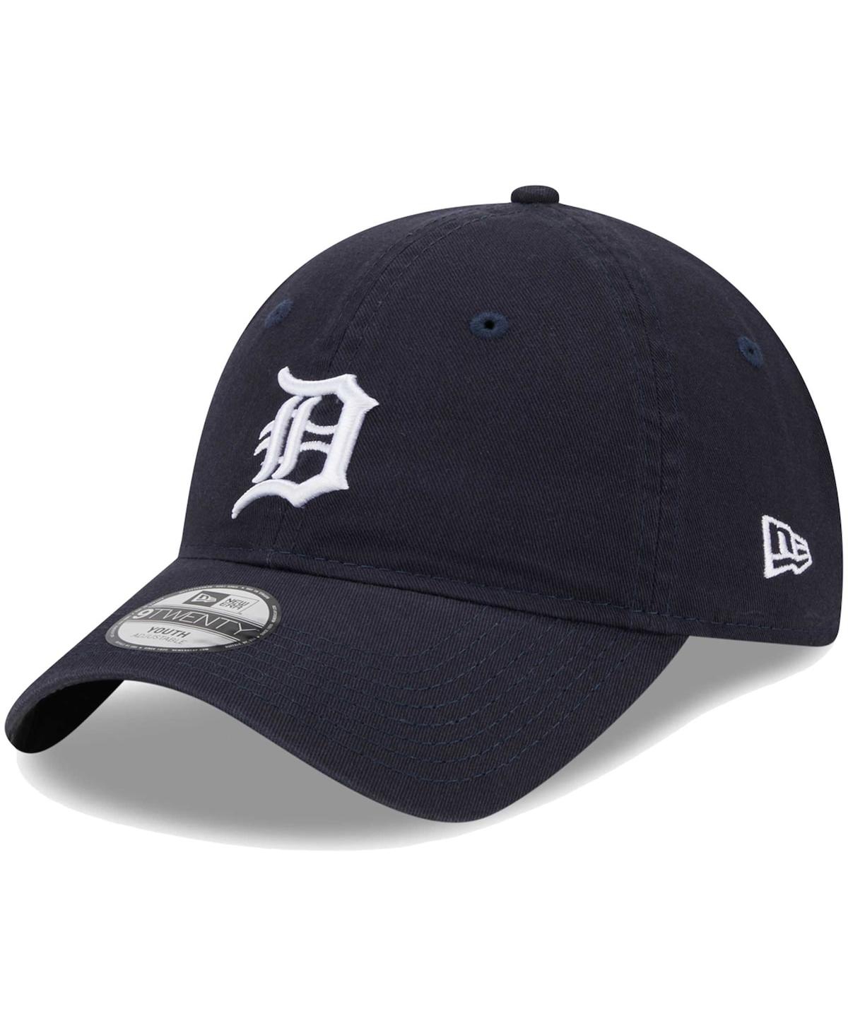 New Era Little Boys And Girls  Navy Detroit Tigers Team 9twenty Adjustable Hat In Navy