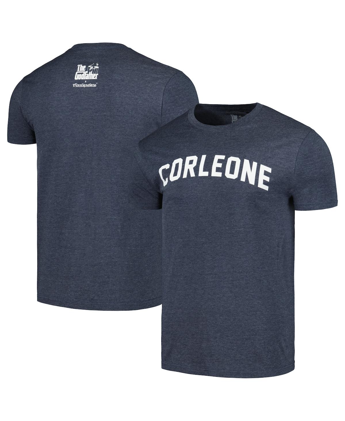 Shop Contenders Clothing Men's  Heather Navy The Godfather Corleone T-shirt