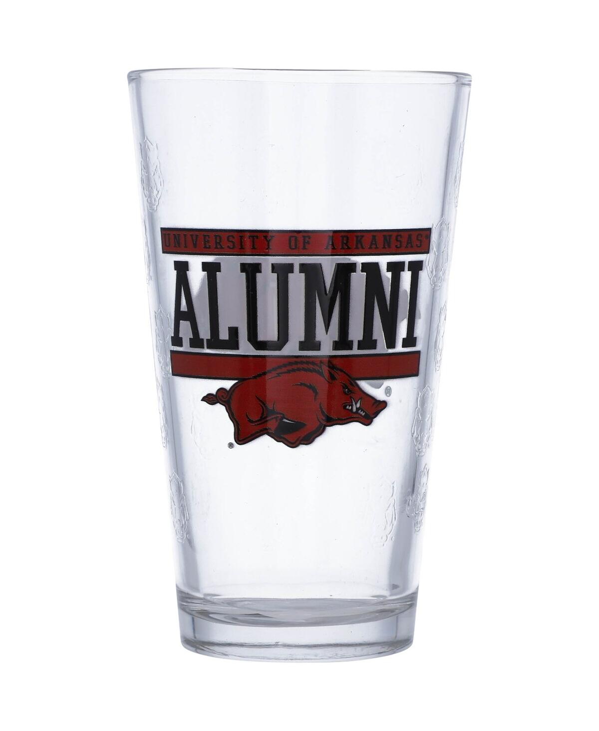 Indigo Falls Arkansas Razorbacks 16 oz Repeat Alumni Pint Glass In Clear