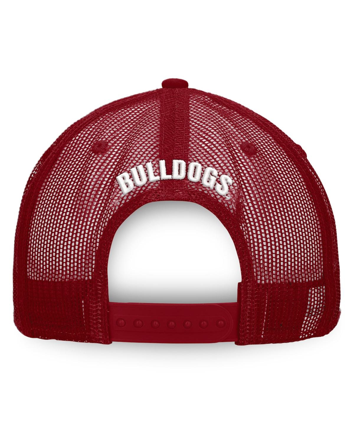 Top Of The World Men's  White, Maroon Mississippi State Bulldogs Tone Down Trucker Snapback Hat In White,maroon