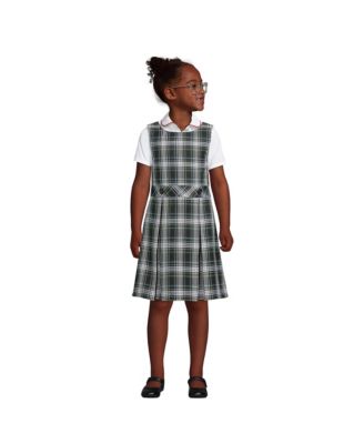 School Uniform Girls Plaid Jumper Top of Knee